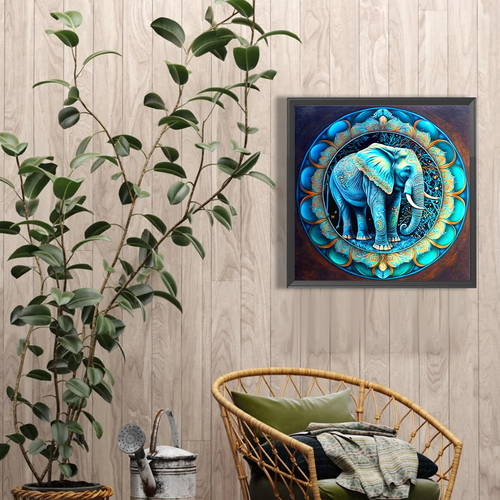 Diamond Painting - Full Round Drill - Elephant(Canvas|40*40cm)