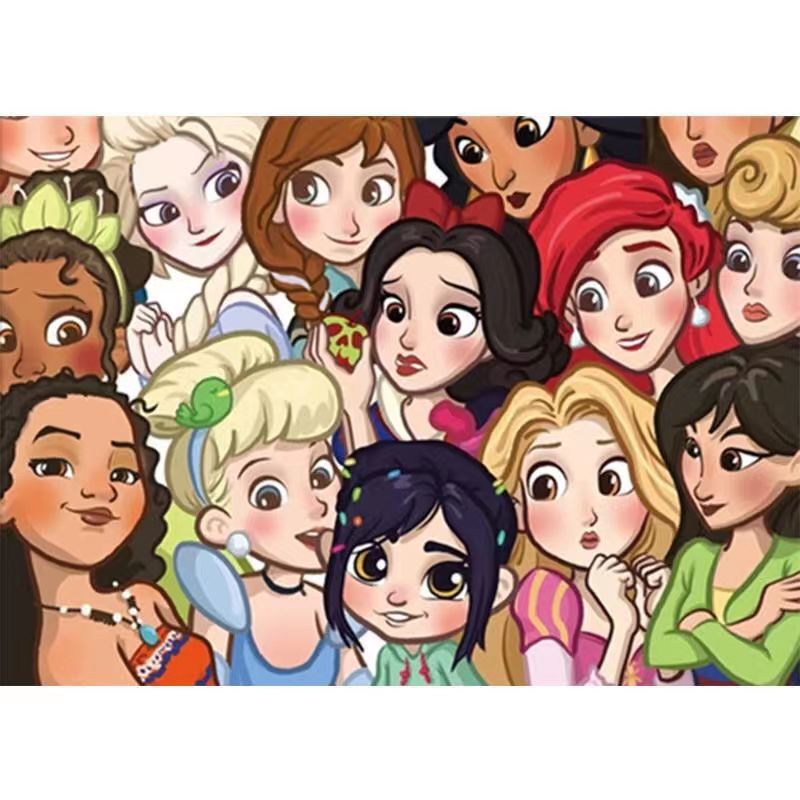 Disney Princess Girl Cartoon Family (canvas) full round or square drill ...