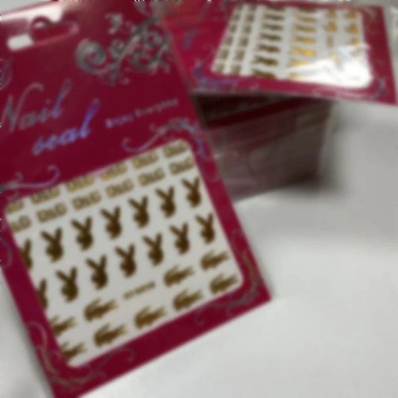 Nail Art 3D Stickers Decals Hearts Gold Manicure Nails Design Adhesive Sticker Wraps Tip Decoration-Nail Inspo