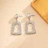 Simple Square Pearl Earrings