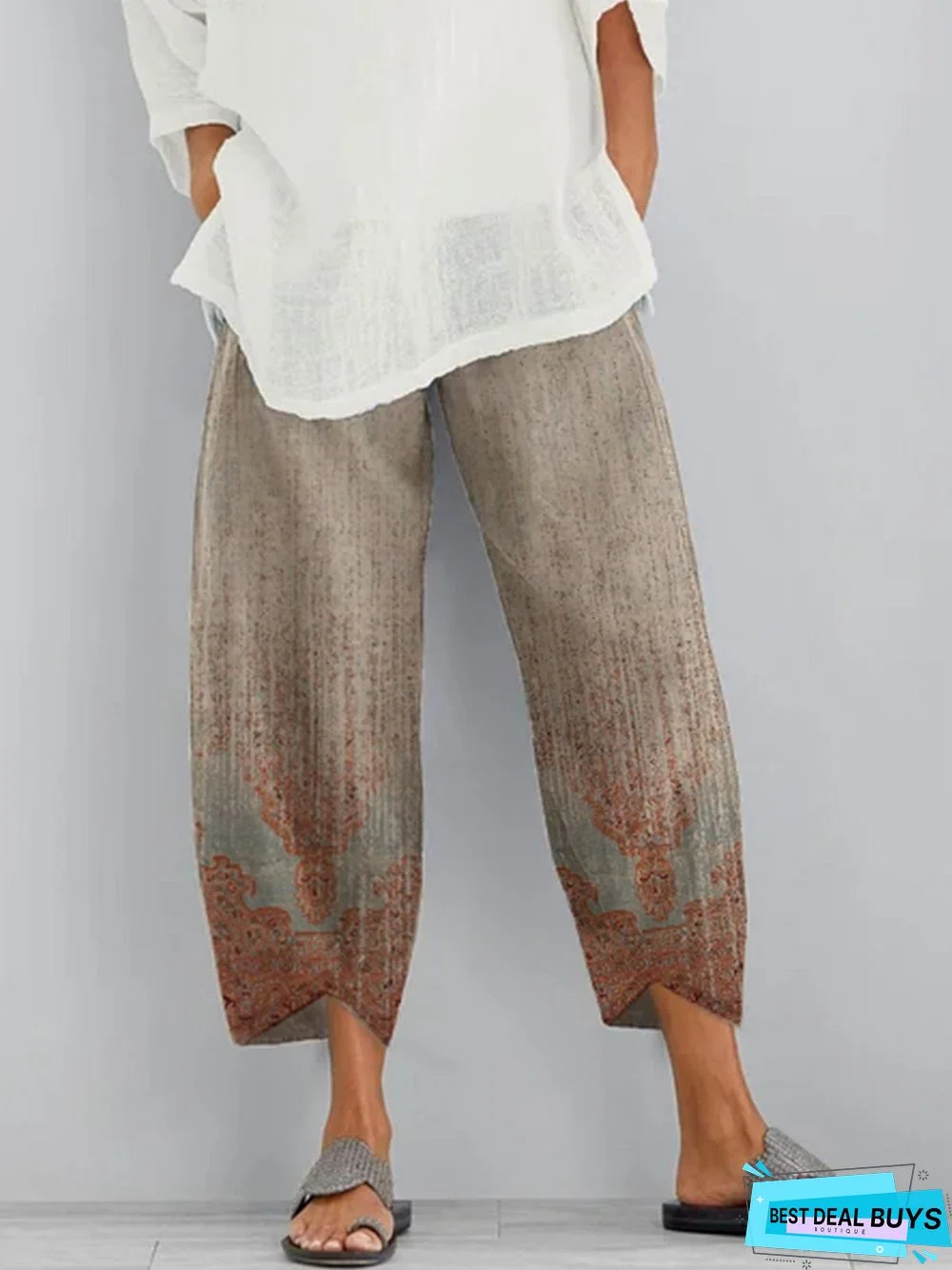 Casual Tribal Cotton-Blend Pants