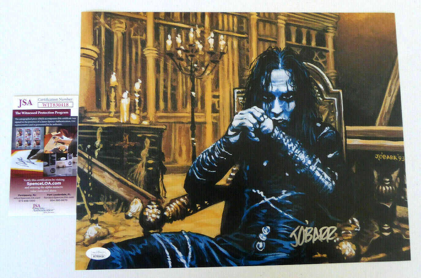 James O'Barr Signed 11x14 Photo Poster painting Autographed, The Crow, Eric Draven, JSA COA