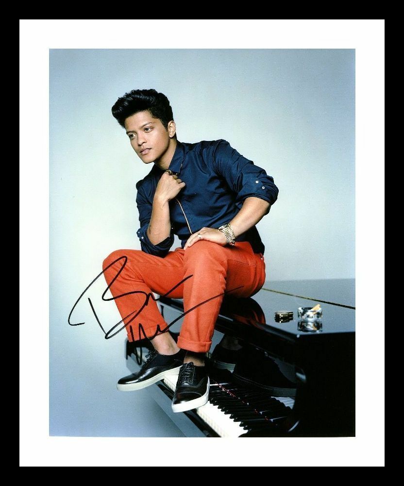 Bruno Mars Autograph Signed & Framed Photo Poster painting 1