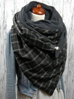 Men's casual warm scarf