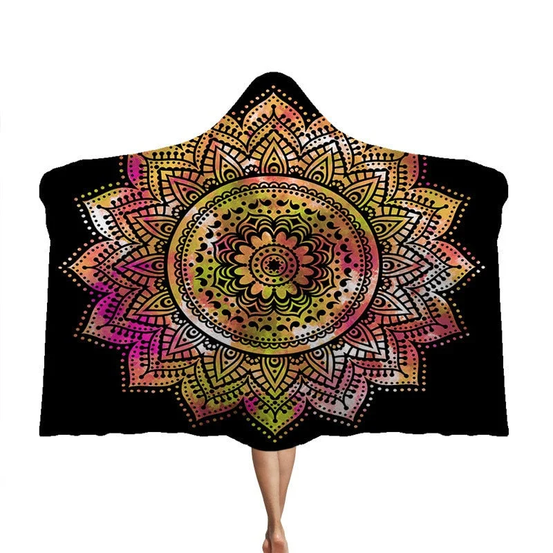 3D Printed Hooded Blanket Anime Soft Fluffy Blankets For Adults Sherpa Fleece Winter Throw Blanket Hoodie Blanket Travel Mantle