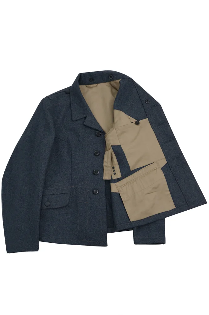   Luftwaffe German M1940 EM NCO Blue Grey Wool Flight Tunic Fliegerbluse German-Uniform