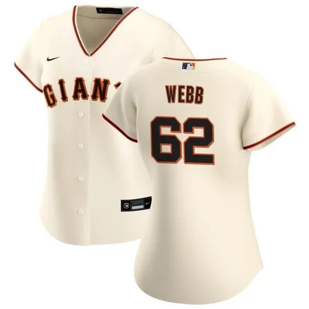Women's San Francisco Giants #62 Logan Webb  Cream Home Limited Player Jersey