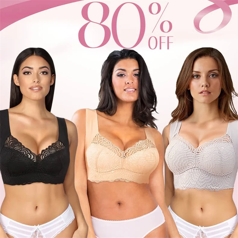 ExSecret Bra Ultimate Lift Stretch Full-Figure Seamless Lace Cut-Out Bra