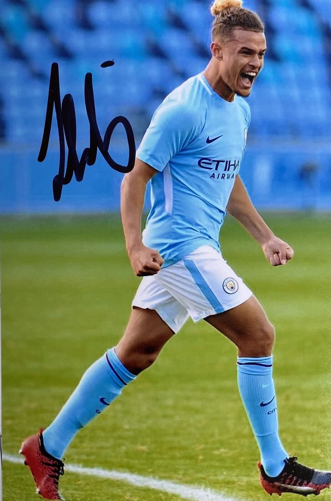 Joel Latibeaudiere Genuine Hand Signed Manchester City 6X4 Photo Poster painting