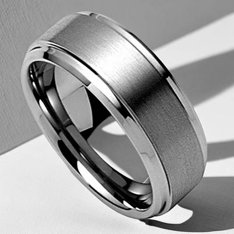 Stainless Steel Ring Boys Men’s Hip-hop Niche Men’s Trendy Ring Does Not Fade Titanium Steel Jewelry Jewelry