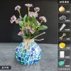 Wooden Vase Solid Mosaic Art Handmade Pasting Material Pack DIY Creative Decoration Kit
