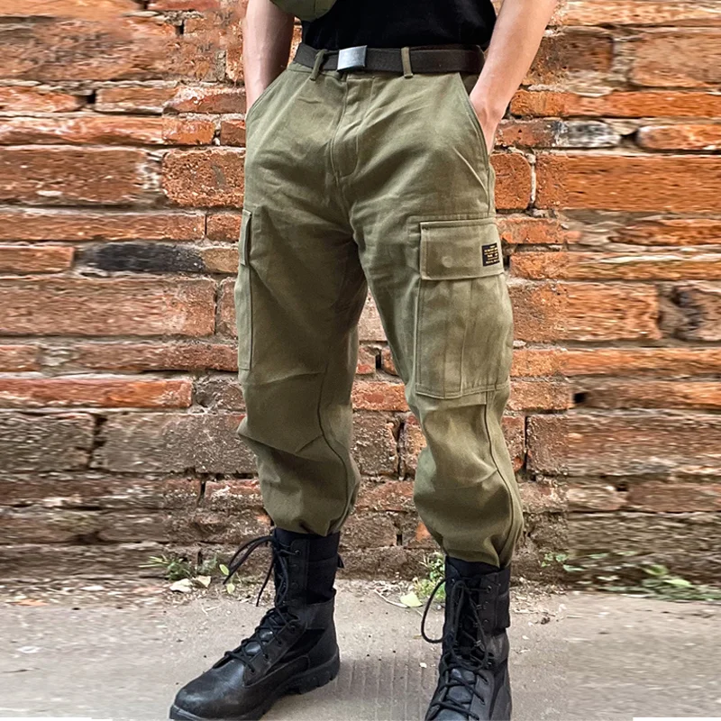 Military Retro Straight Casual Pants