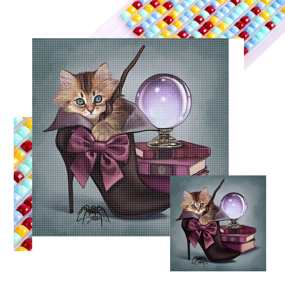Cat Witch 40*40cm(picture) full square drill diamond painting