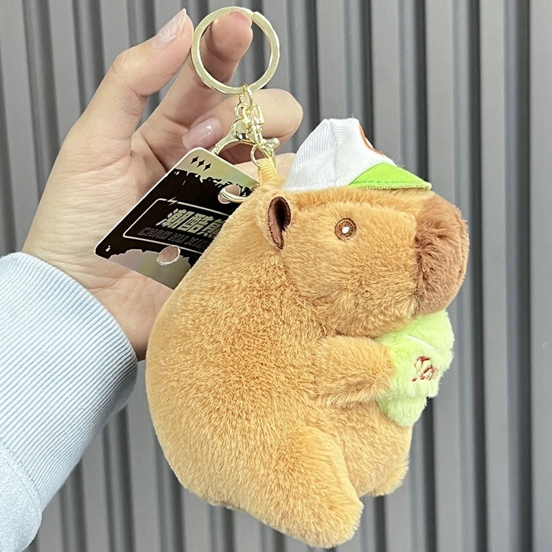 Cute Animal Capybara Plush Unisex Keychain