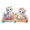 (US Local)Cat DIY Diamond Painting Hanging Hook Wall Hooks No Hole Punching Wall Decor