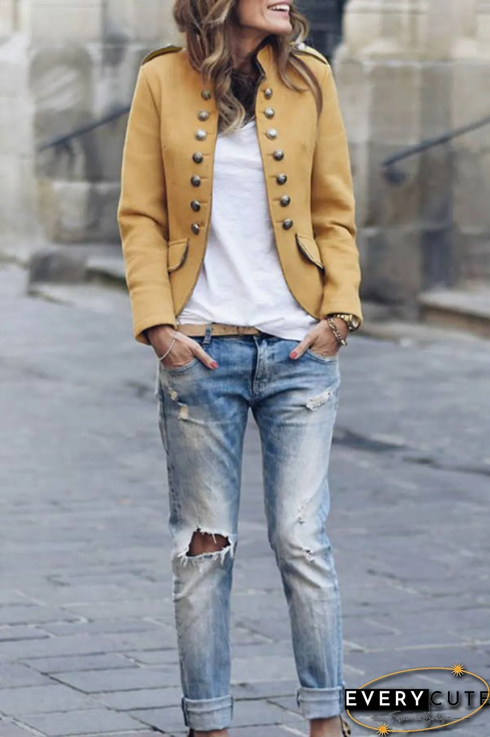Fashion Classic Button Blazer