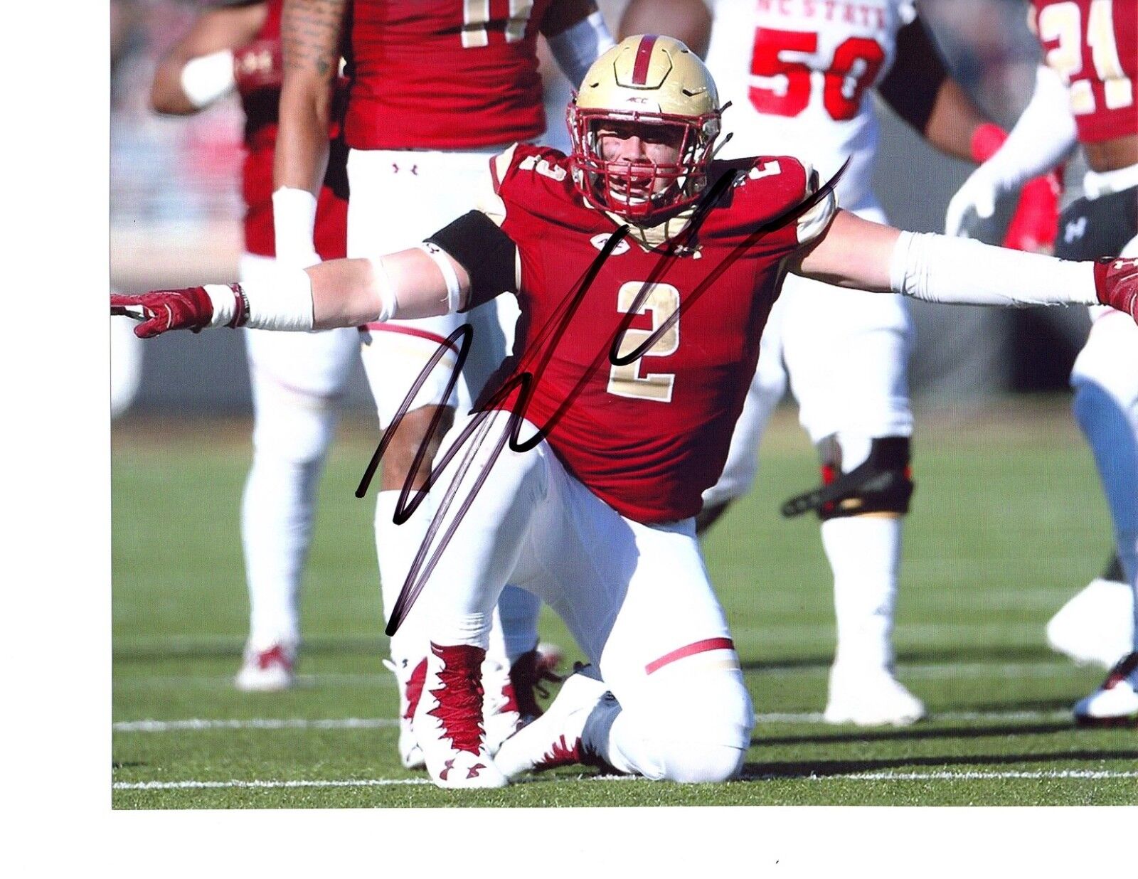 Zach Allen Boston College Eagles signed autographed 8x10 football Photo Poster painting G