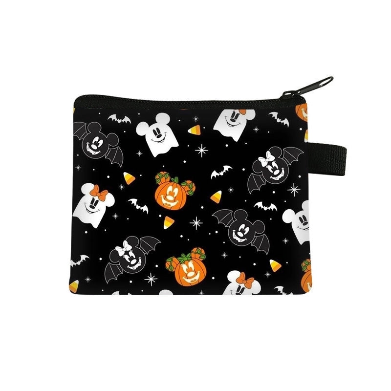 Children Unisex Pumpkin Ghost Star Polyester Side Zipper Wallets