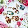 5pcs DIY Full Drill Diamond Paintng Special-shaped Russian Dolls Keychains Kit