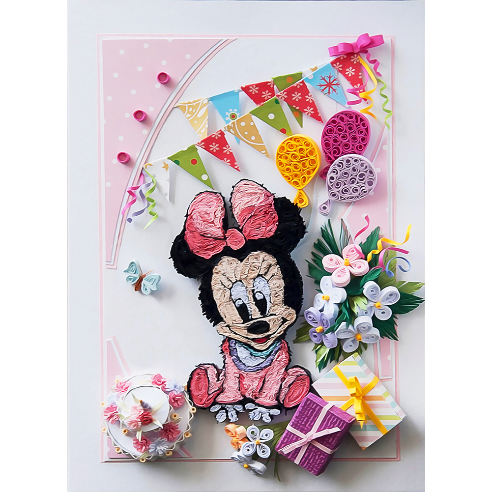 Quilling Paper Mouse 30*40cm(canvas) beautiful special shaped drill diamond painting