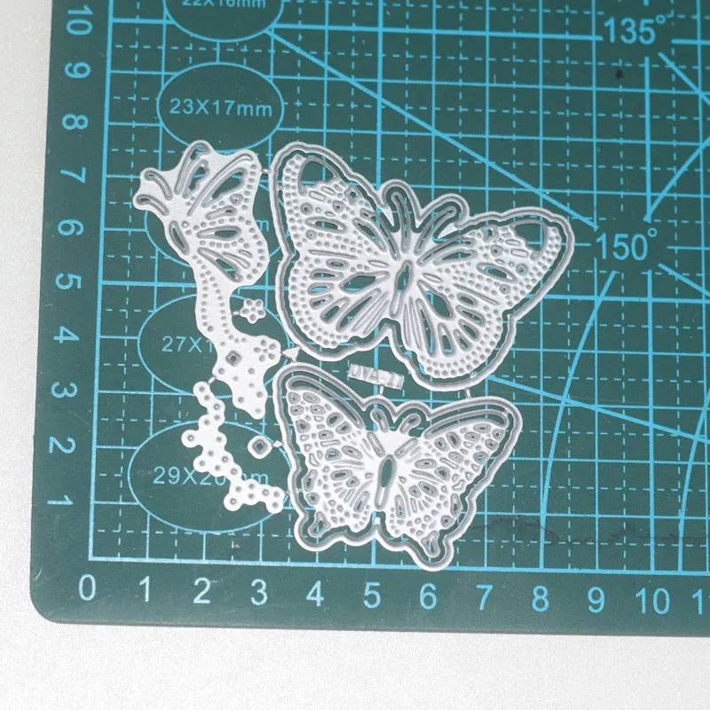 3pcs/set Butterfly Frame Metal Steel Cutting Dies DIY Scrapbooking Photo Album Embossing Paper Cards