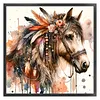 Horse-Partial 11CT Stamped Cross Stitch Bead Embroidery 36*36cm/14.17*14.17in tapestrymarket