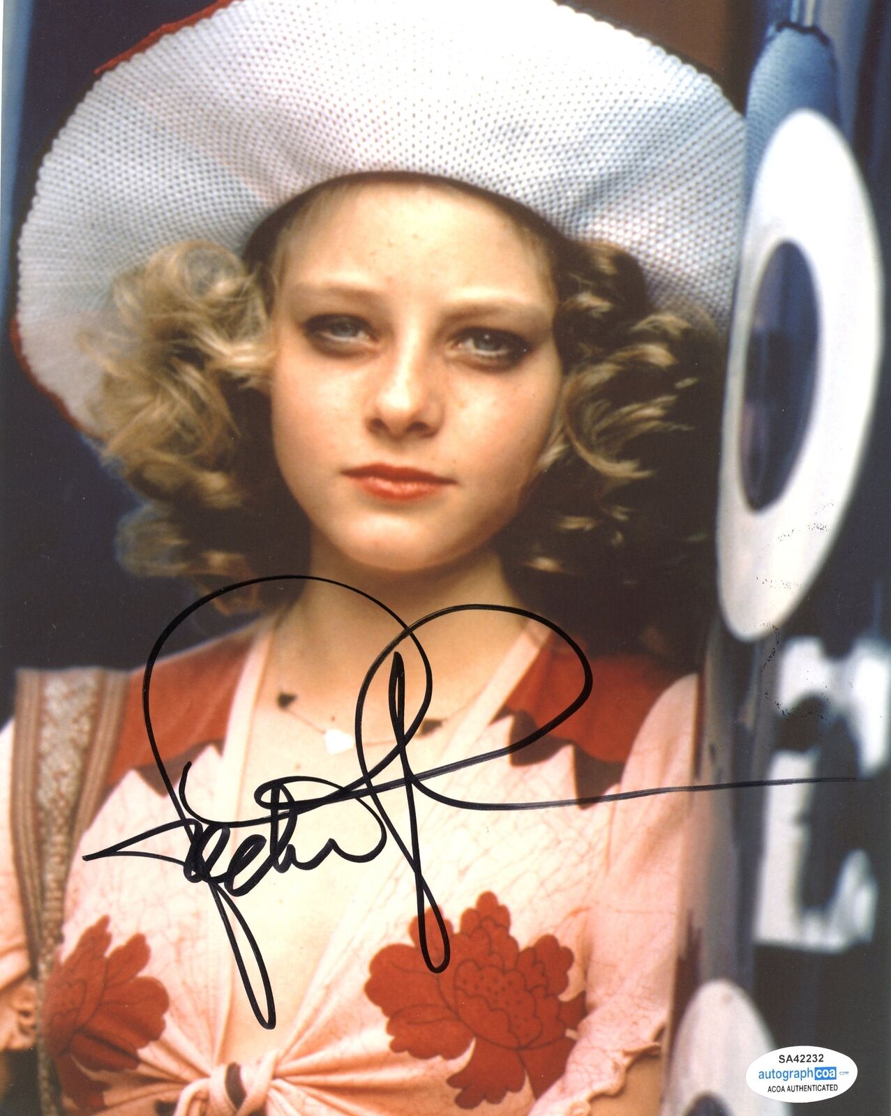 Jodie Foster Signed 10X8 Photo Poster painting Taxi Driver Genuine Signature ACOA (7404)