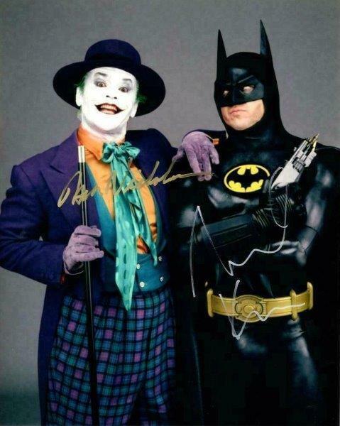 REPRINT - JACK NICHOLSON - MICHAEL KEATON Joker Batman Signed 8 x 10 Photo Poster painting RP