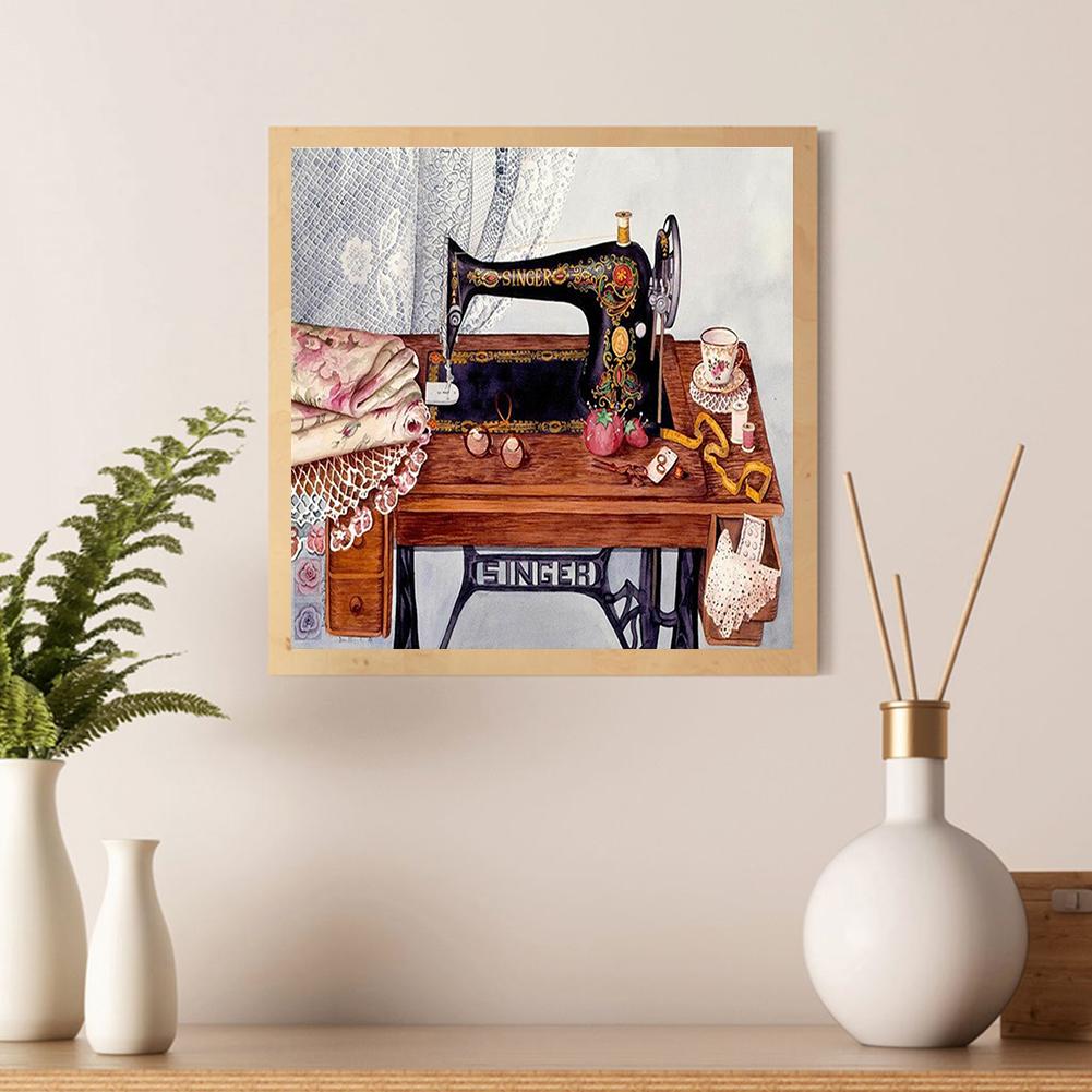 Diamond Painting - Full Round - Sewing Machine