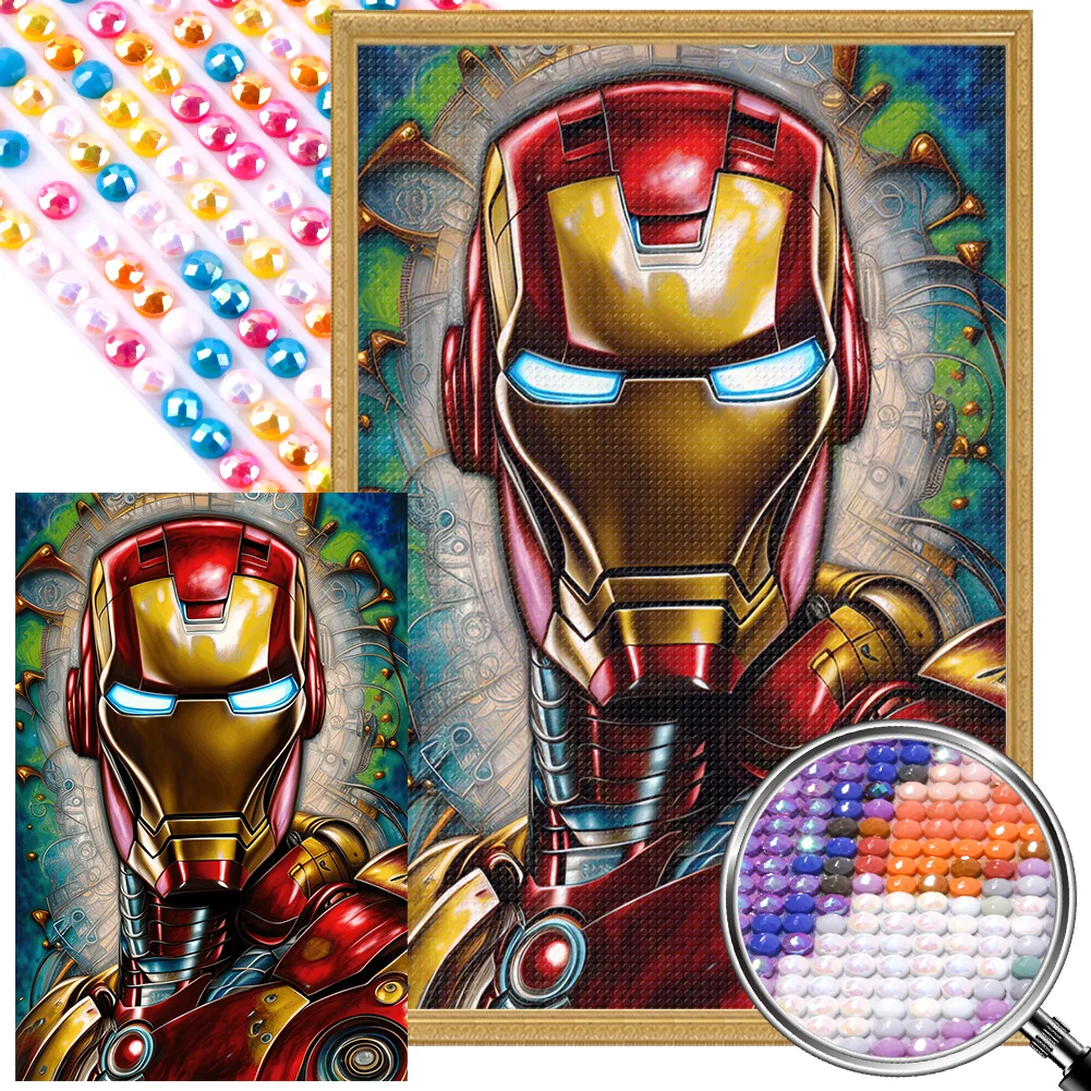 Marvel Heroes Iron Man 30*40cm full round drill diamond painting