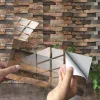 12/24 pi&egrave;ces Autocollant de carrelage mural auto-adh&eacute;sif 3D