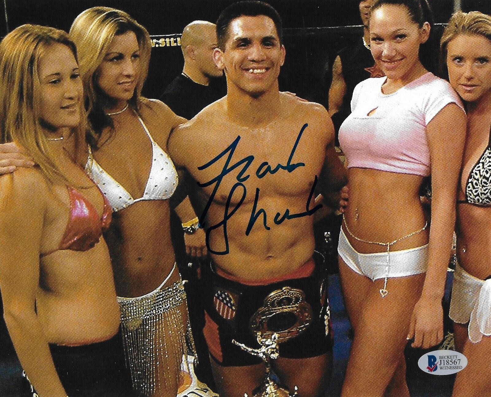 Frank Shamrock Signed 8x10 Photo Poster painting BAS Beckett COA UFC WEC Belt Picture Autograph