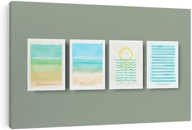 CafePress Canvas Wall Art Beach, Sunset, Sea Ready to Hang for Living Room, Bedroom or Office 30x20