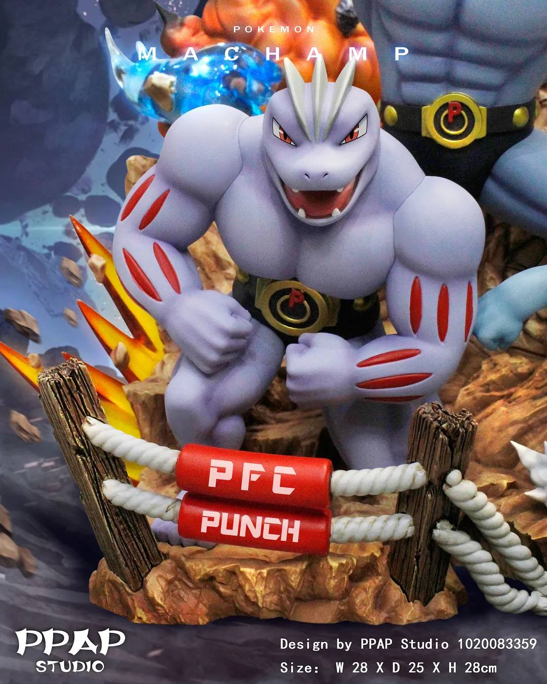 Machamp Family - Pokemon Resin Statue - PPAP Studios [In Stock]