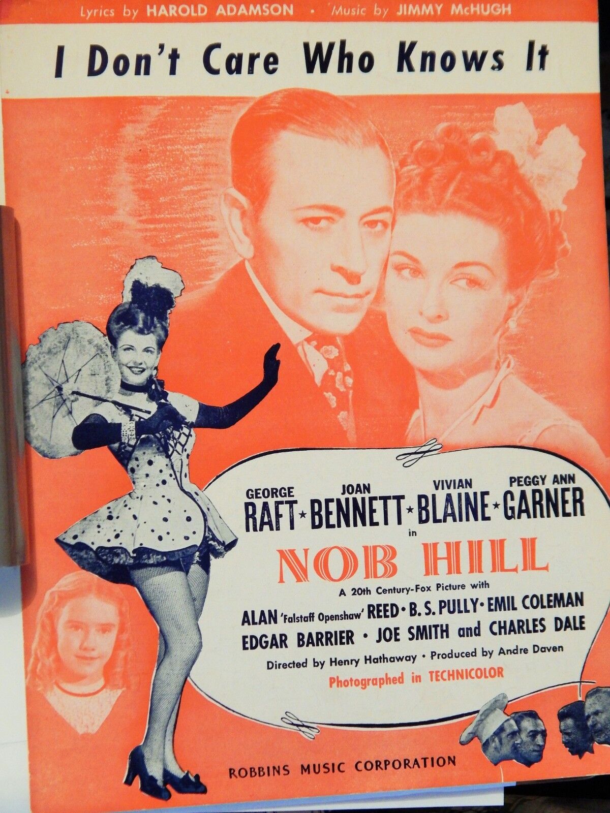 SHEET MUSIC 1944 I DON'T CARE WHO KNOWS IT'