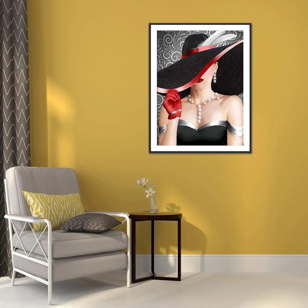 Diamond Painting - Full Round Drill - Elegant Lady(30*40cm)
