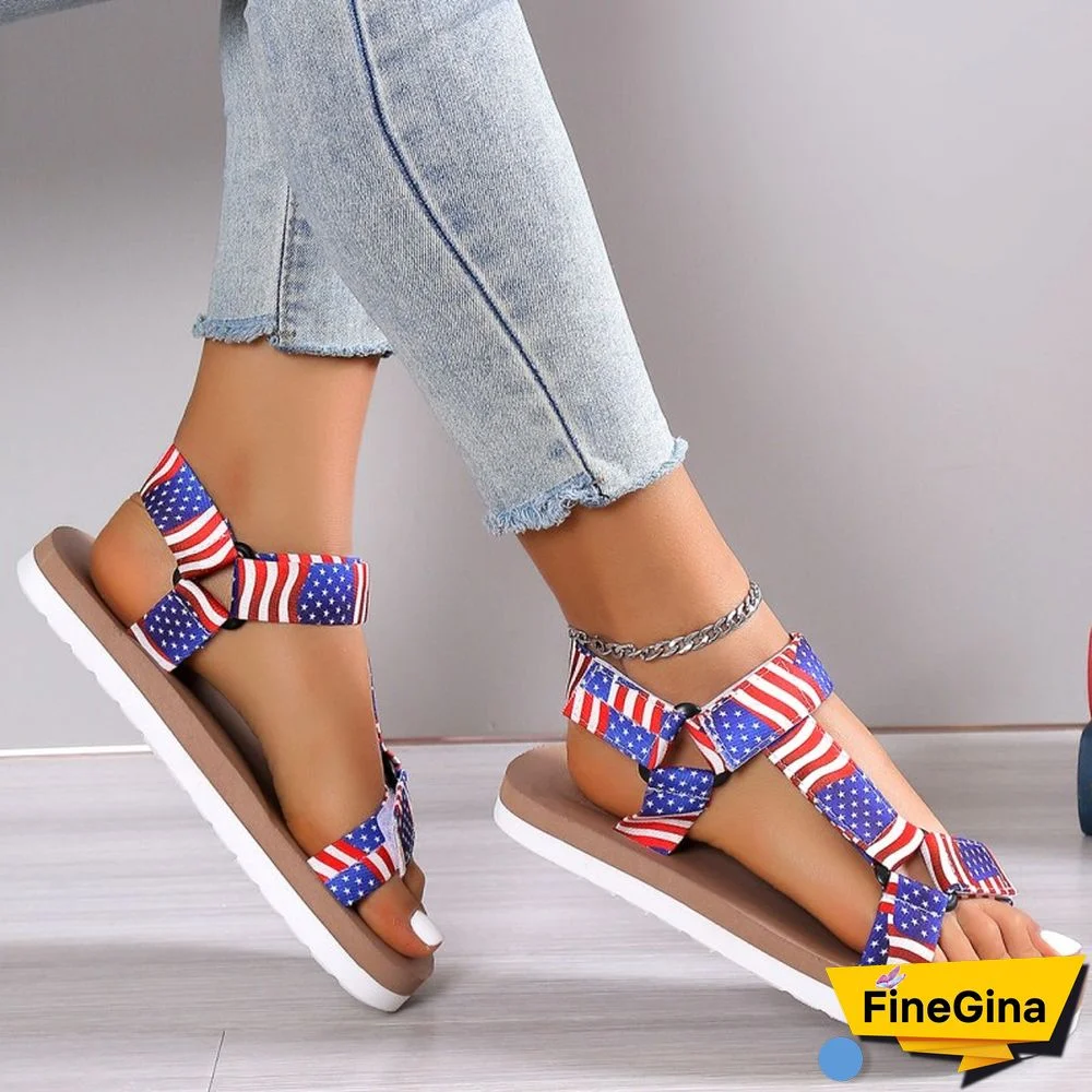 Blue Casual Daily Patchwork Round Comfortable Shoes