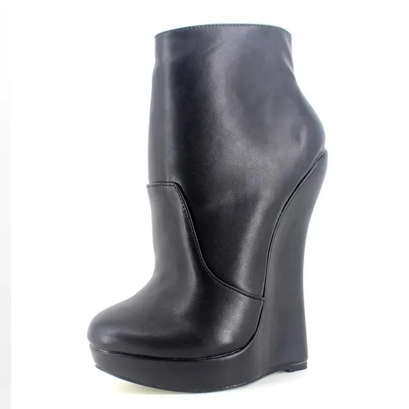 VCSHOES 7.09in High Height Boots Party Boots Wedges Heel Ankle Boots US Size 6-14 No.MT1807