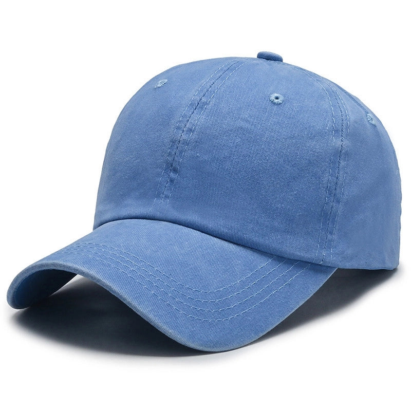 Washed Cloth Light Plate Solid Color Cap Men’s Old Casual Women’s Retro Spring And Autumn Sunshade Baseball Hat