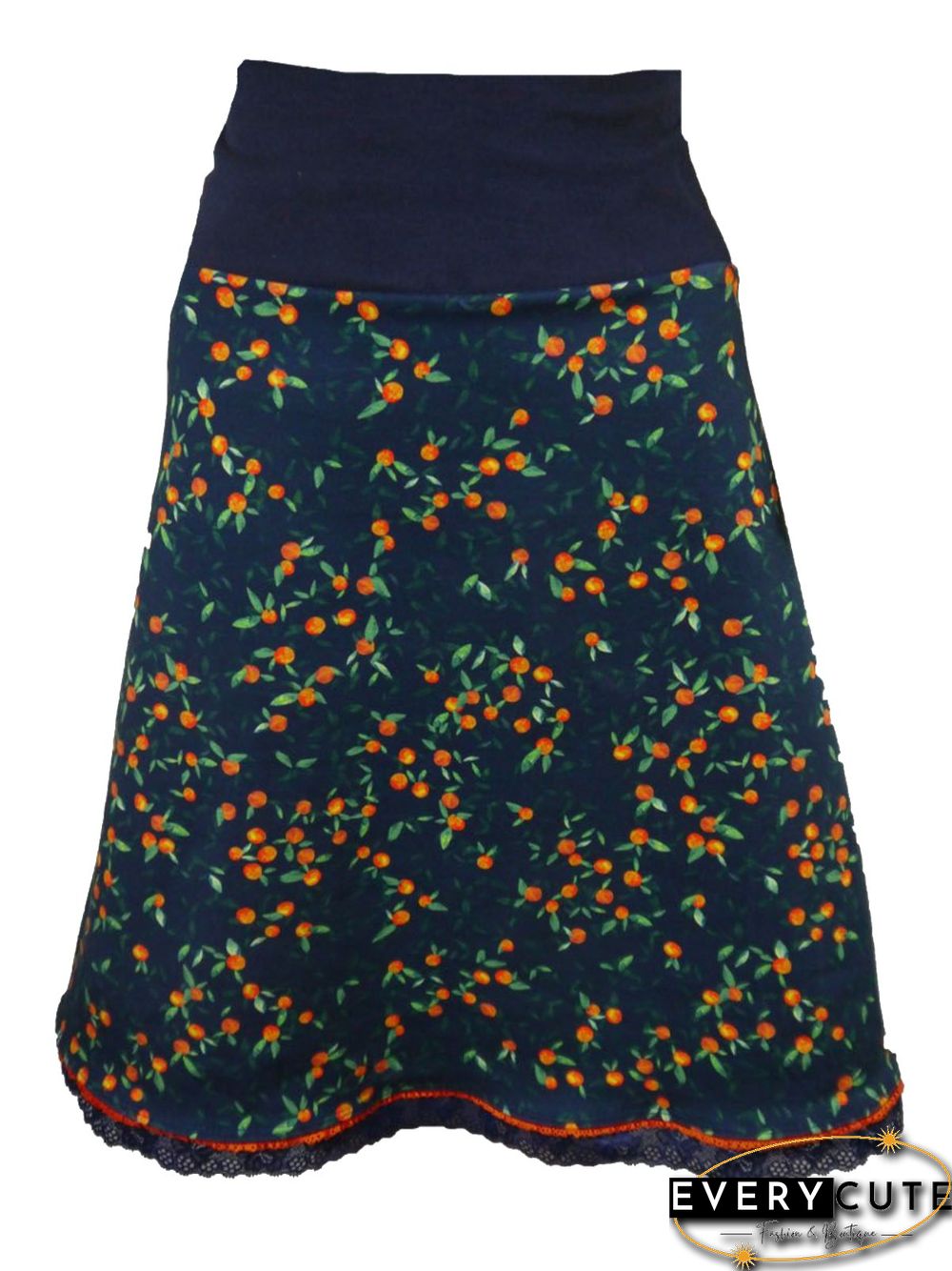 Casual Plus Size Printed Skirt