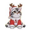 Xmas Acrylic Shaking Head 5D DIY Diamond Art Tabletop Decoration (Christmas Cat)