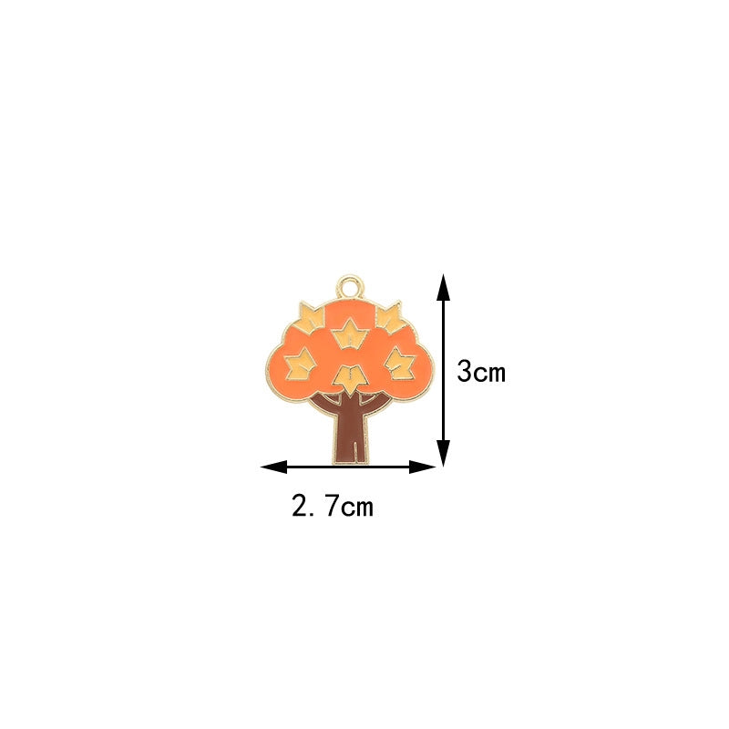 10 PCS/Package Alloy Hedgehog Pumpkin Fox Pendant Jewelry Accessories