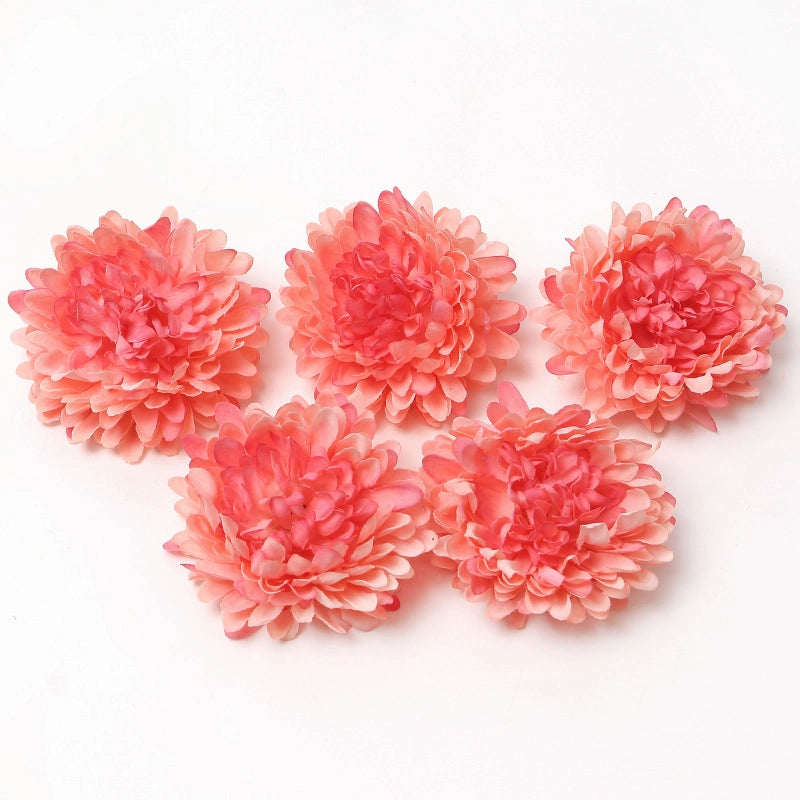 10 Pieces Pink Artificial Flower Wedding Shooting Props Handmade Diy Hair Accessories Decoration Flower Box Material