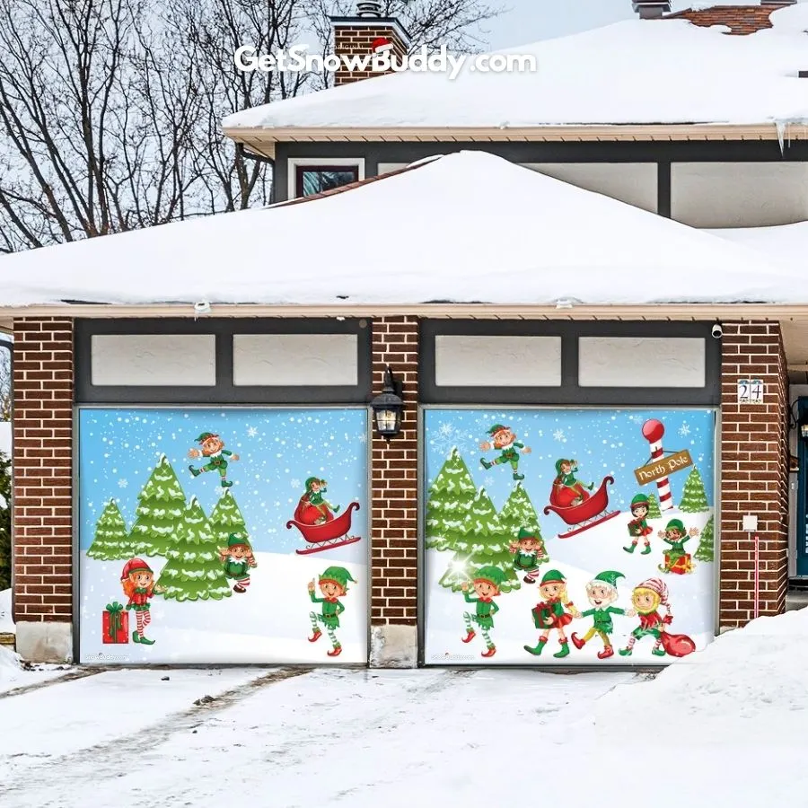 SnowBuddy Garage Door Covers Christmas 2024 Buy 2 Free Shipping