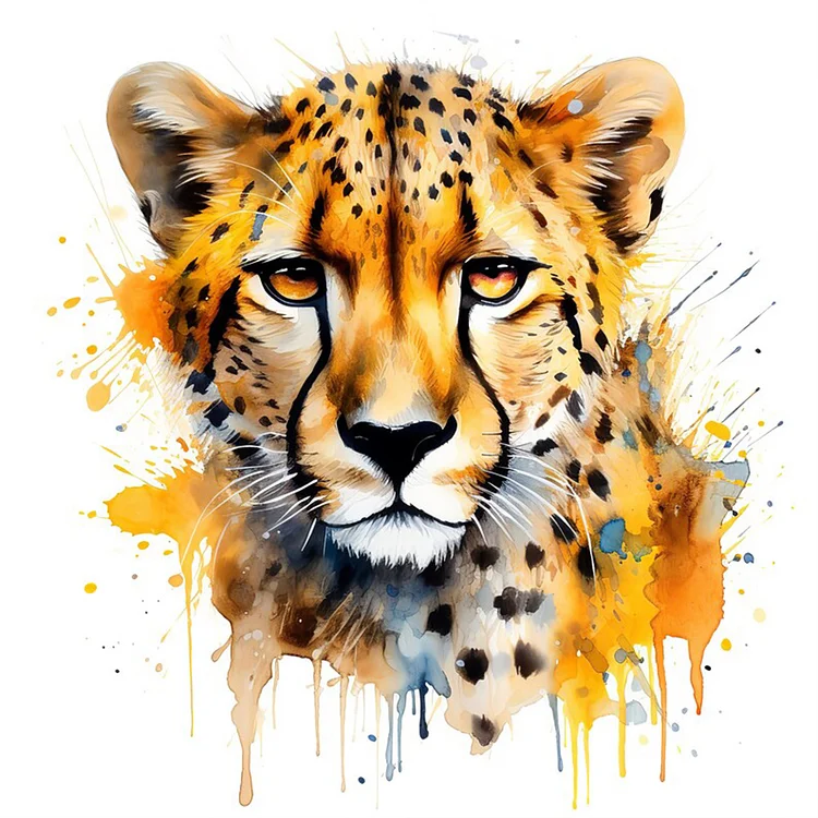 Leopard 35*35CM (Canvas) Full Round Drill Diamond Painting gbfke