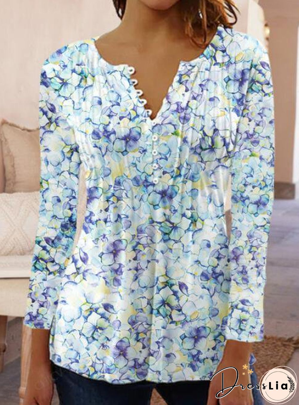 Regular Fit Casual Floral Tops