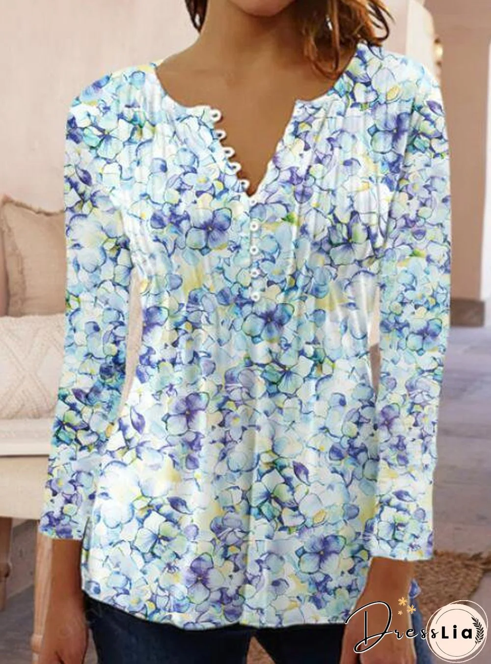 Regular Fit Casual Floral Tops