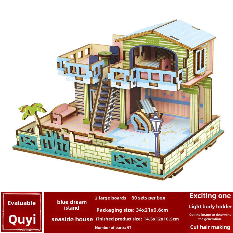 Stall Supply Children’s Wooden 3D Puzzle Adult Puzzle Christmas Building Handmade Educational Model Toy