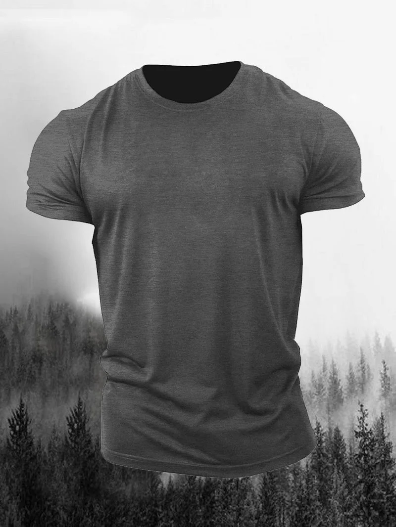 Men's Cotton Basic Light Board Bottoming Short-Sleeved Shirt in  mildstyles