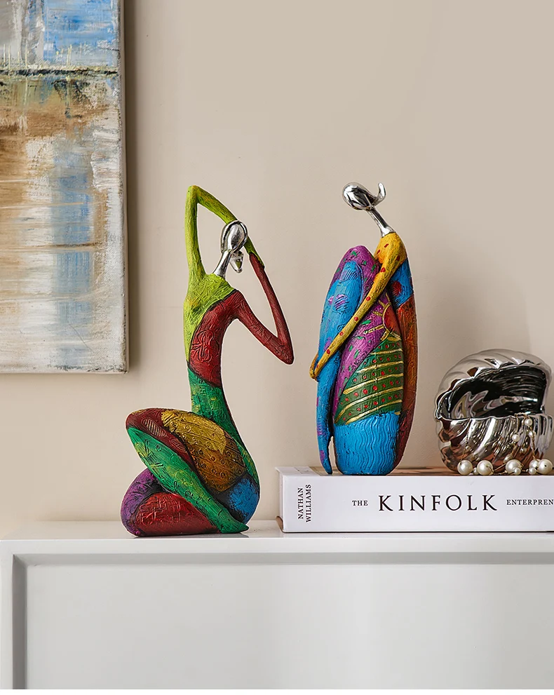 Tegooe Abstract Character Sculpture - Modern Resin Desktop Art Ornaments